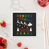 Hoho Homo LGBT Ugly Christmas Sweater Shirt Gift スタンダードカクテルナプキン (インサイチュ)