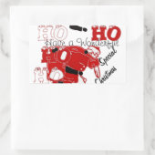 HOHOHOがクリスマスを迎え、感謝する|過去記事 長方形シール (バッグ)