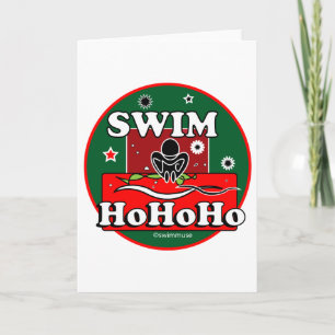 HoHoHoのクリスマスの水泳 シーズンカード