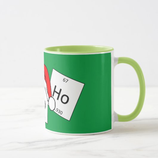 HoHoHoのホルミウム化学要素のクリスマスのしゃれ マグカップ (右)