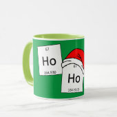HoHoHoのホルミウム化学要素のクリスマスのしゃれ マグカップ (正面左)
