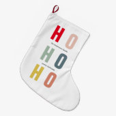 HOHOHOクリカラフルスマス |ハッピーホリデー ラージクリスマスストッキング (正面 (吊り時))