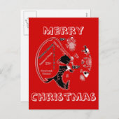 HoHoHoサンタのメリークリスマスはカードをカスタマイズ シーズンポストカード (正面/裏面)