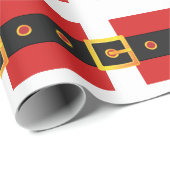 HoHoHoサンタクロースのスーツベルトのメリークリスマス ラッピングペーパー (ロールコーナー)