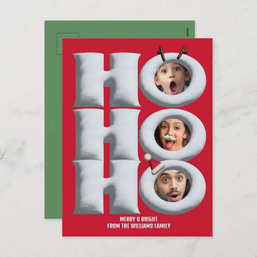 HOHOHO! オリジナルのホリデーカードを作ろう！ シーズンポストカード (正面/裏面)