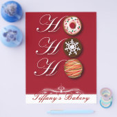 HOHOHO クリスマスケーキ クッキー ドーナツ専門店 チラシ (シングル)