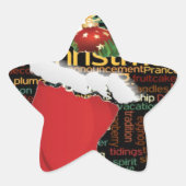 HoHoHo! メリークリスマスのギフトおよび明けましておめでとう 星シール (正面)