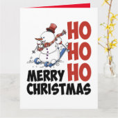 Hohoho Merry Christmas. Feestdagen Kaart カード (黄色い花)