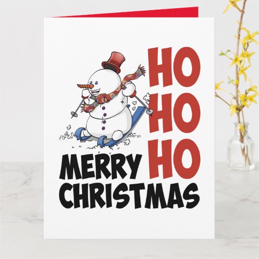 Hohoho Merry Christmas. Feestdagen Kaart カード (黄色い花)