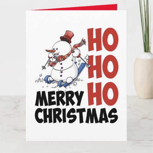 Hohoho Merry Christmas. Feestdagen Kaart カード (正面)