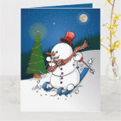 Hohoho Merry Christmas. Feestdagen Kaart カード (黄色い花)