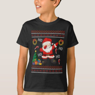 Hohoho Santa Claus Dabbing Ugly Christmas Sweater  Tシャツ