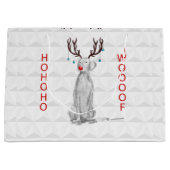 HOHOHOWOOOF WEIMARANERのギフトバッグ ラージペーパーバッグ (正面)