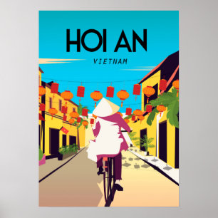 HOi An Town Vietnam旅行ポスター自転車 ポスター
