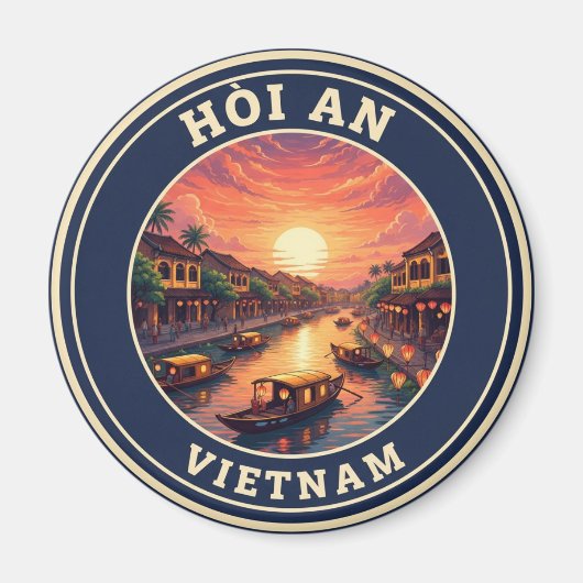Hoi An Vietnam Vintage Travel マグネット (正面)