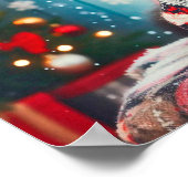 Hoiday Newfie Puppy Poster ポスター (角)