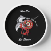 HOJシルバーキツネ 壁時計 (正面)