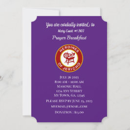 HOJ 祈り Breakfast 招待状