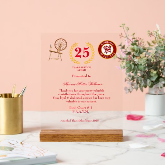 HOJ Years Services賞 アクリルサイン (ウェディング)