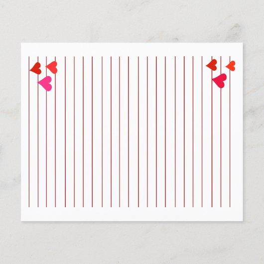 hoja de papel con renglones rojos y corazones (裏面)