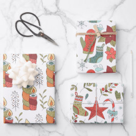 Hojas de papel navideño ラッピングペーパーシート