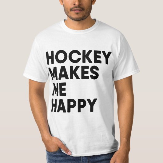 Hokey Makes Me Happy Ie Hokey Boy  Tシャツ (正面)