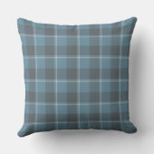 Hoki Blue and Shuttle Gray Plaid クッション (裏面)