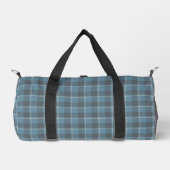 Hoki Blue and Shuttle Gray Plaid ダッフルバッグ (正面)