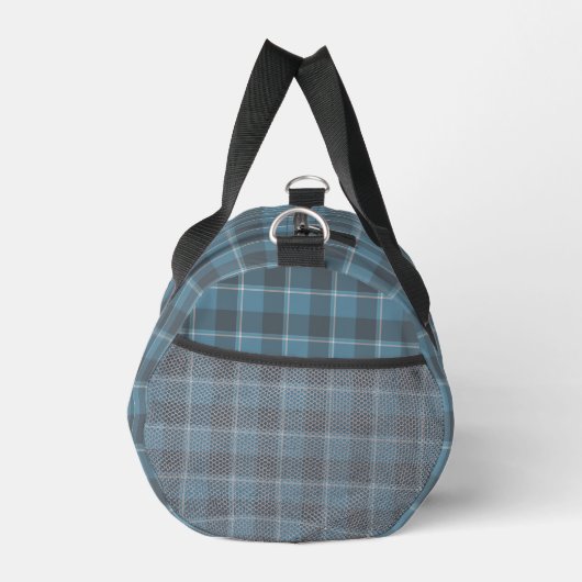 Hoki Blue and Shuttle Gray Plaid ダッフルバッグ (右)