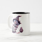 Hokos pokus集中するにはコーヒーが必要 ツートーンマグカップ (正面左)