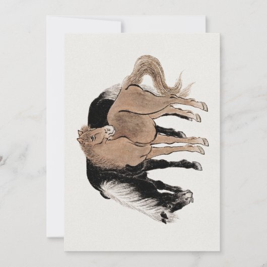 Hokusaiとその弟子たちによる馬のスケッチ集 招待状 (正面)