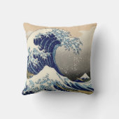 Hokusaiのオリジナルc.1930の"素晴らしい波"のコピー クッション (裏面)