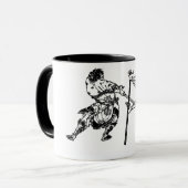 Hokusaiのマンガの武士1 マグカップ (正面左)