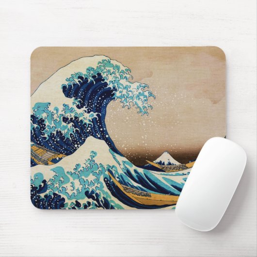 Hokusaiのヴィンテージの日本語による素晴らしい波 マウスパッド (マウス)