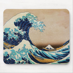 Hokusaiのヴィンテージの日本語による素晴らしい波 マウスパッド