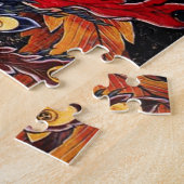 Hokusaiの日本人のフェニックスのパズル ジグソーパズル (側面)