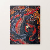 Hokusaiの日本人のフェニックスのパズル ジグソーパズル (縦)