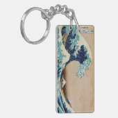 Hokusaiの日本語Keychainによる素晴らしい波 キーホルダー (正面左)