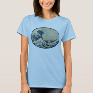 Hokusaiの素晴らしい波のティー Tシャツ