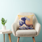 Hokusaiの素晴らしい波 クッション (椅子)