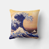 Hokusaiの素晴らしい波 クッション (裏面)