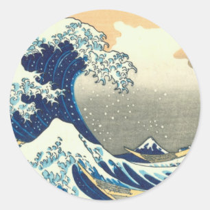Hokusaiの素晴らしい波 ラウンドシール
