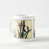 Hokusaiの芸術の絵画のアイリス花 コーヒーマグカップ (正面左)