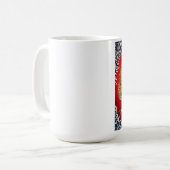 Hokusaiの金ゴールドの日本のなドラゴンのマグ コーヒーマグカップ (正面左)