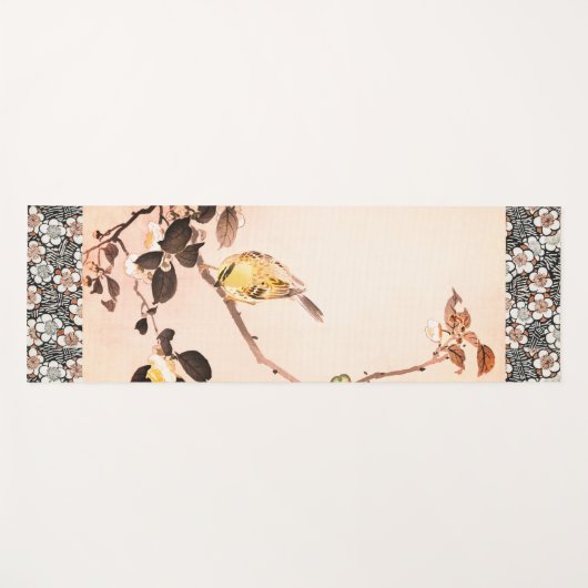 HOKUSAIの鳥WOODBLOCKのプリントの日本のなヨガのマット ヨガマット (正面(横))