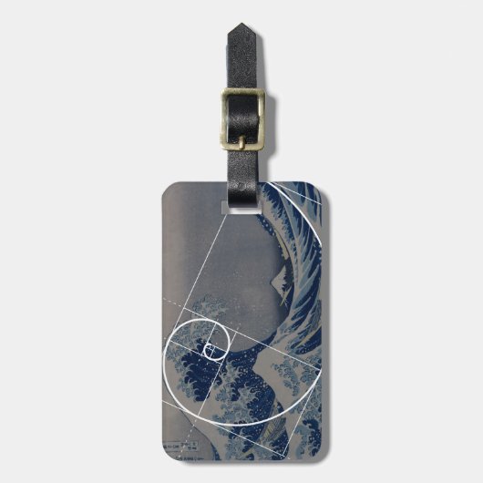 Hokusaiはフィボナッチの金比率に会います ラゲッジタグ (正面縦)