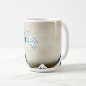 Hokusai著神奈川を離れた元通りにされた素晴らしい波 コーヒーマグカップ (正面右)