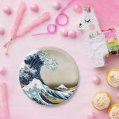 Hokusai著神奈川を離れた元通りにされた素晴らしい波 ペーパープレート (パーティー)