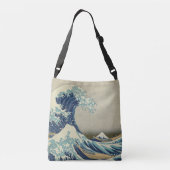 Hokusai著神奈川を離れた日本ので素晴らしい波 クロスボディバッグ (裏面)