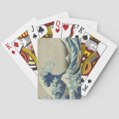 Hokusai著神奈川を離れた日本ので素晴らしい波 トランプ (裏面)